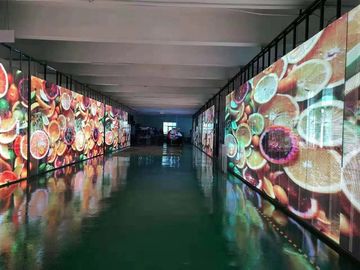P15.6 Transparent LED Display High Definition Resolution 14 Bit Easy To Move