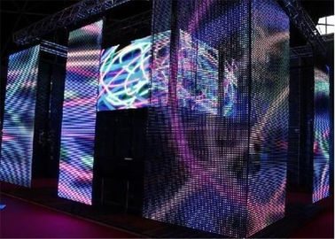 Low Wind Load P16 LED Curtain Screen Static Scan Drive Mode Energy Saving