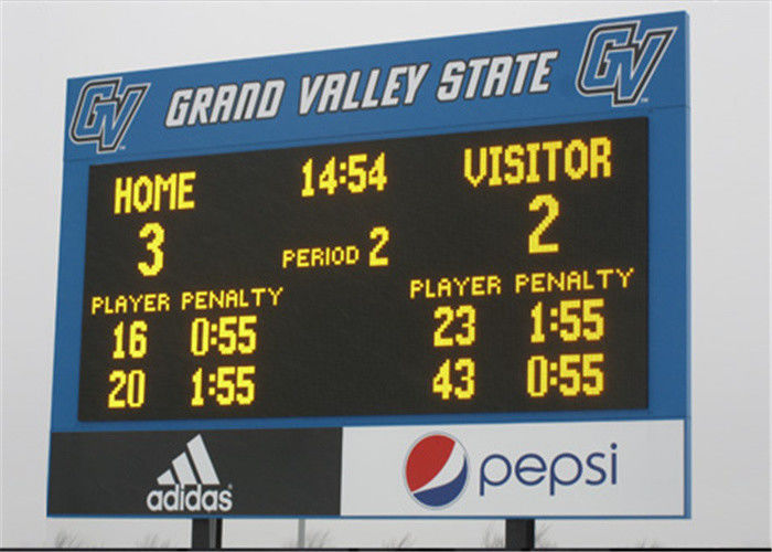 Full Color P10 LED Scoreboard Display 1R1G1B Pixel Configuration 3 Years Warranty